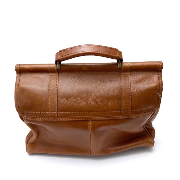 Leather Double Buckle Flap Messenger Satchel Bag - Picture 3 of 14